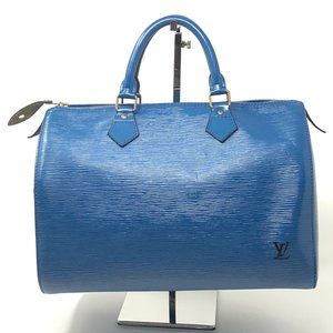 Louis Vuitton Vintage Epi Blue Speedy Bag 30